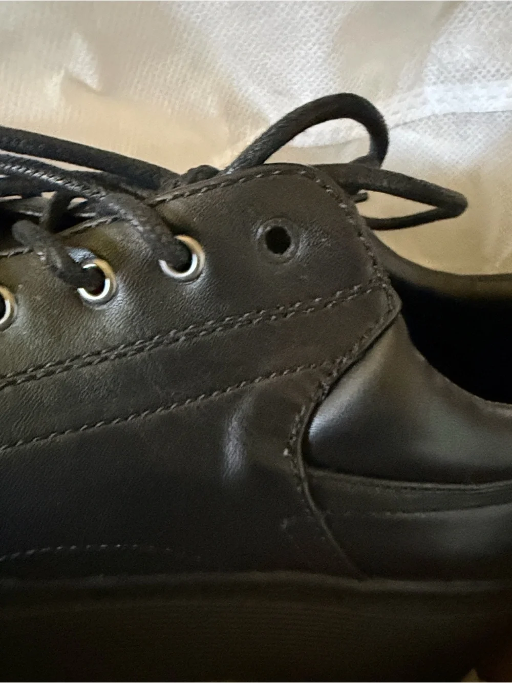 Dolls Kill Black Chunky Platform Lace-Up Shoes-SPICY REMARKS OXFORD
